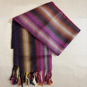 Pink Brown And White Scarf From South America